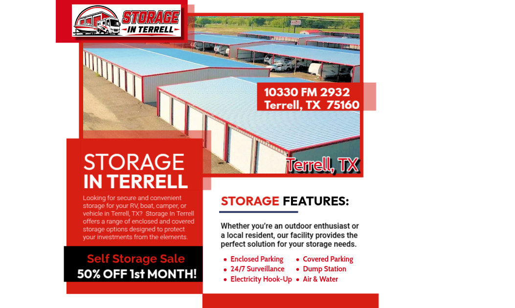 Features and 50% Off at the Storage In Terrell, Texas!